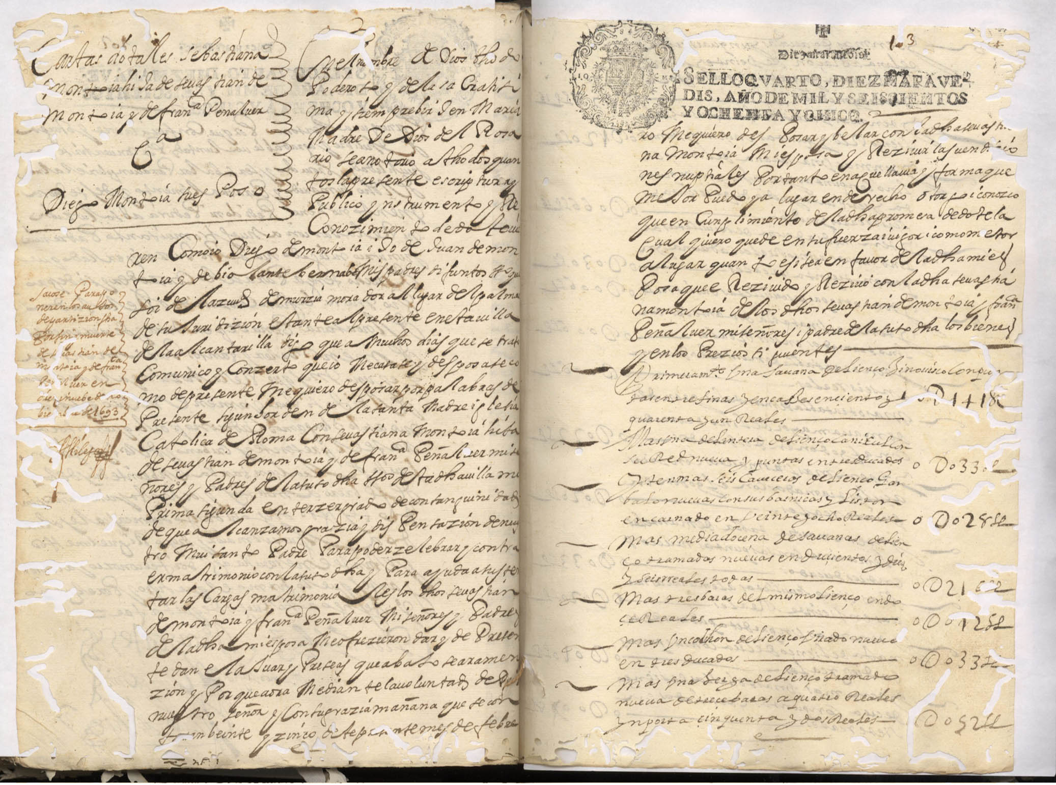 Registro de Antonio Avilés Carrillo, Alcantarilla. Años 1683-1686.